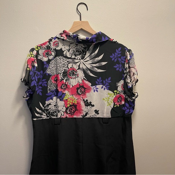 Black Dress with Floral Top - Picture 8 of 12